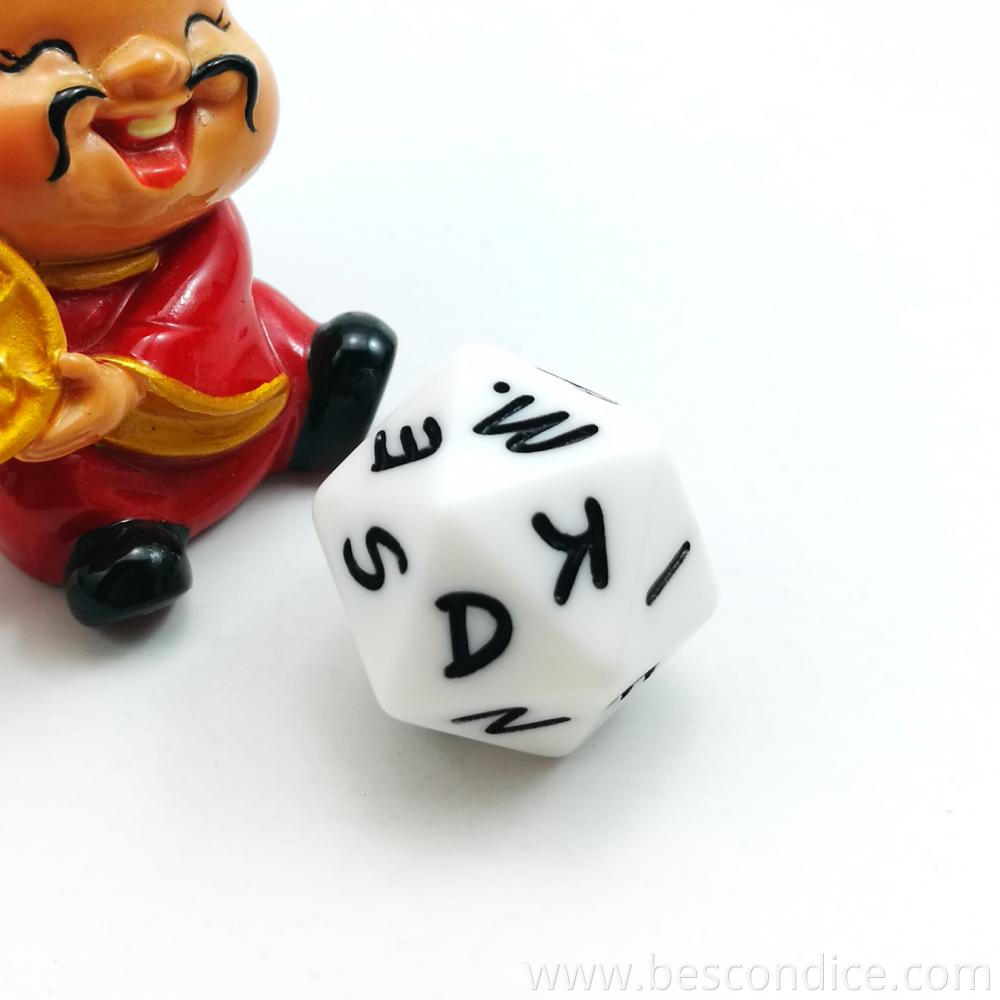 20 Sides Alphabet Letter Dice 2 20 Sides Alphabet Letter Dice 2